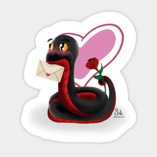 Crowley delivering a love letter Sticker